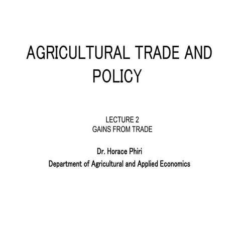  The Gains from Trade