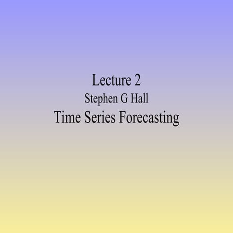 lecture note Time Series Forecasting.ppt
