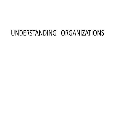 Lecture 2 understanding organizations   copy