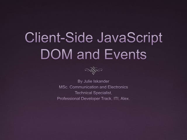 DOM and Events