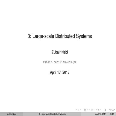 Topic 3: Large-scale Distributed Systems | PPT