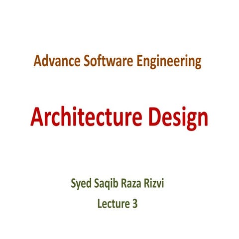 Architecture Design | PPTX | Computing | Technology & Computing