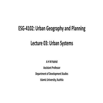 urban geography is the subdisciple of geography