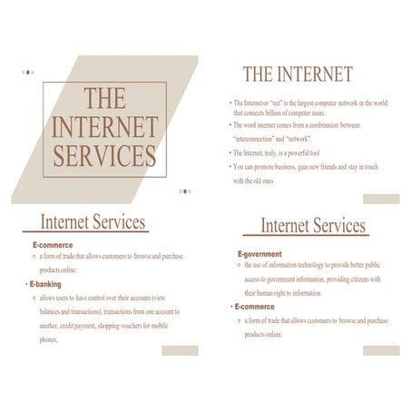 LECTURE 3 - the internet services, its meaning and functions.