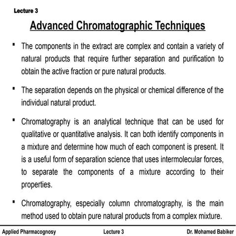 Advanced Chromatographic Techniques.pptx