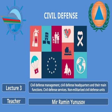 Civil Defence Presentation. Description of work | PPT