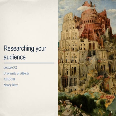 Lecture 3.2 researching your audience lecture slides student notes