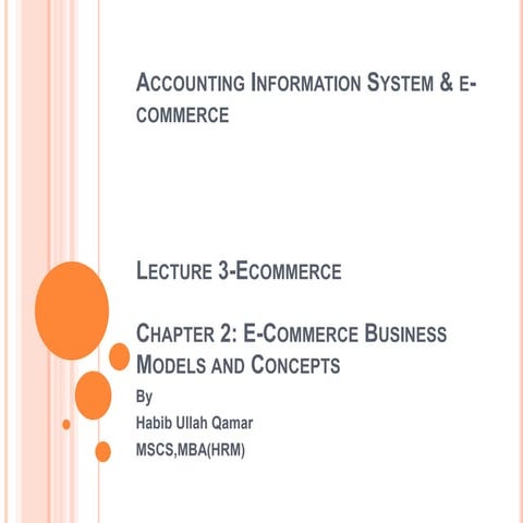 Lecture 3  e-cmmerce , business models and concpets-chapter 2