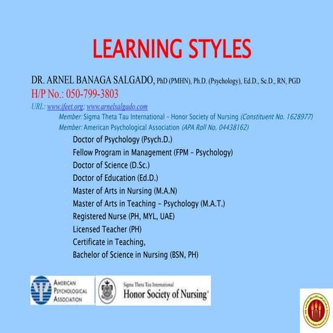 Lecture 3 - Learning Styles.ppt