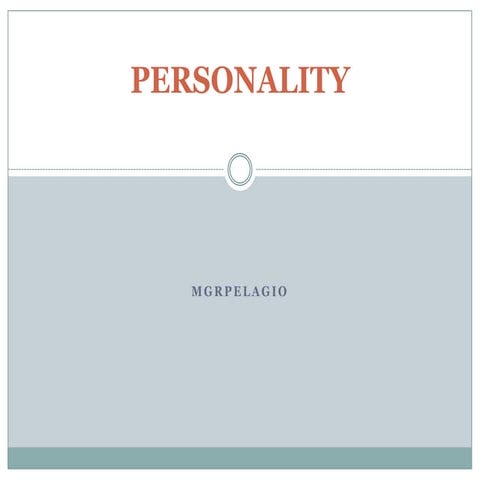 Personality (Business Psychology)