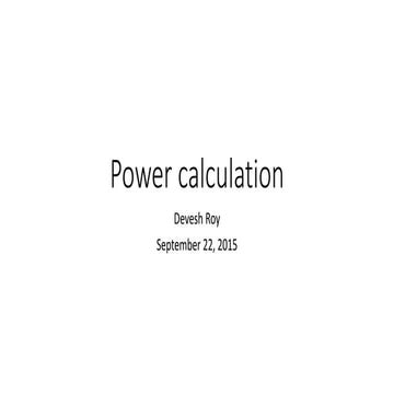 ICAR - IFPRI- Power Calculation