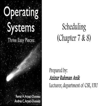 Lecture 3 - Scheduling - Operating System