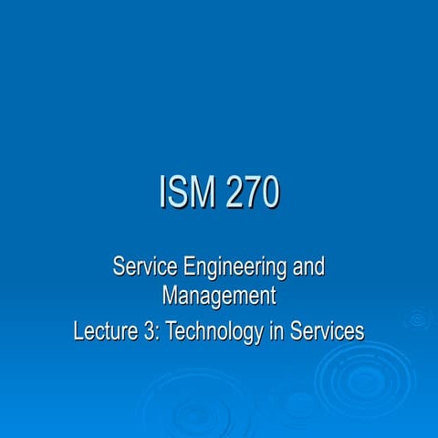 Lecture 3   technology in services