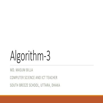 Lecture 3 understanding algorithm | PPT