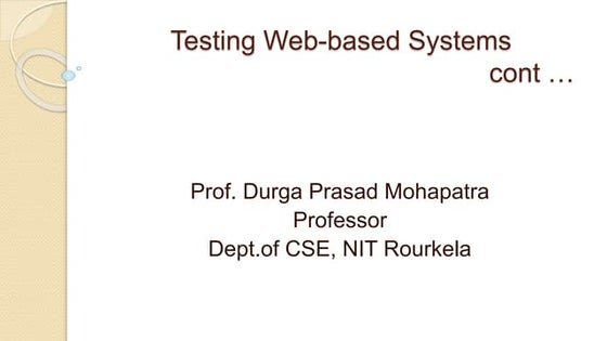 What is Web Testing? | PPT