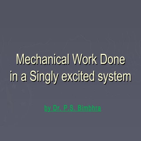 Electrical Machines Notes 3 (Mechanical Work Donein a Singly excited system ...