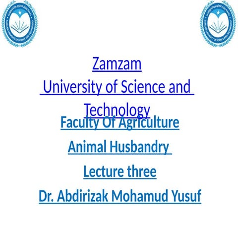 Lecture notes for subject  Animal Husbandry.pptx