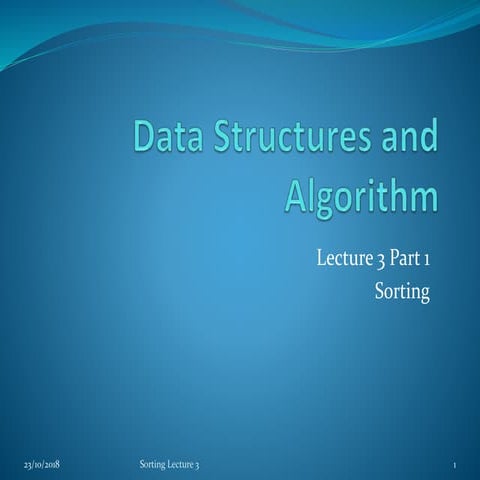 Lecture3a sorting | PPT