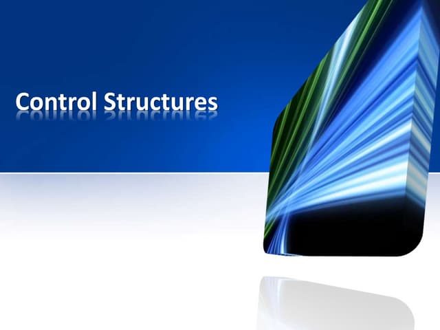 Lecture 3 control_structures_i | PPT