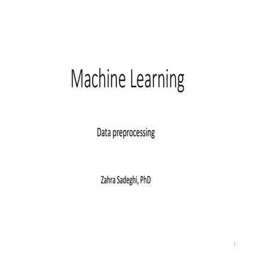 Machine Learning Lectures--Data Processing | PDF