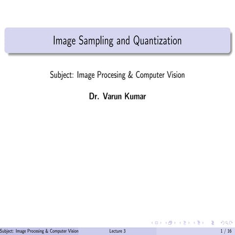 Lecture 3 image sampling and quantization | PPT