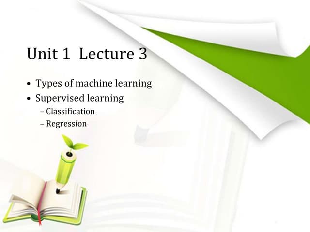 Lecture 3 ml