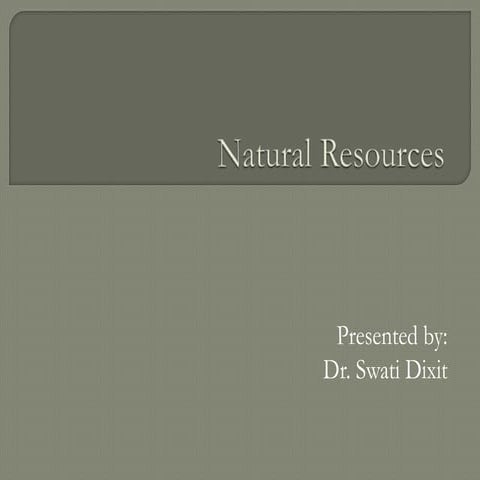 Lecture 3 natural resources
