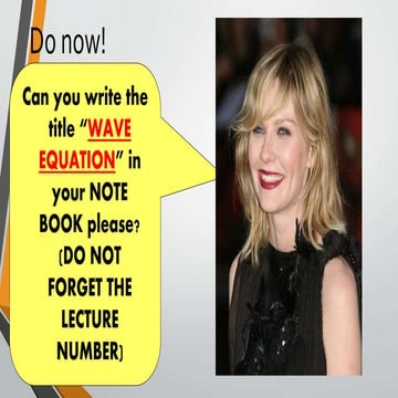 Wave equation (speed, wavelength &amp; frequency