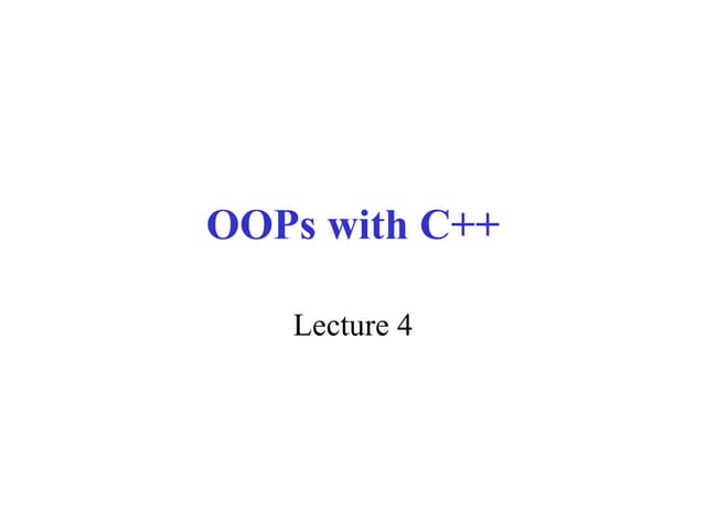 Lecture 4