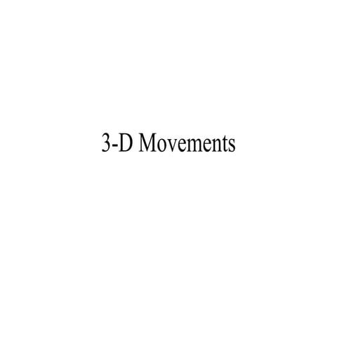 Robotics: 3D Movements