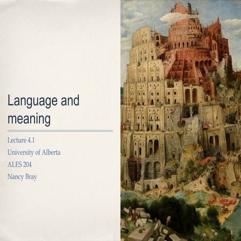Lecture 4.1 language and meaning student notes