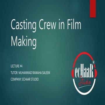 Casting Crew - Job Descriptions | Film Production