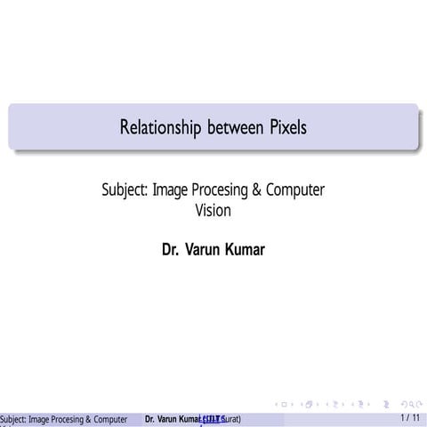 Lecture 4 Relationship between pixels | PDF
