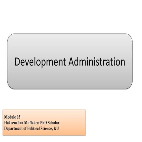 Development Administartion | PDF