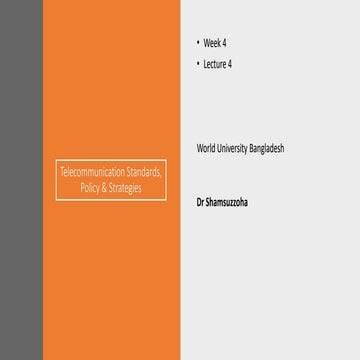 telecommunication standard  strategy policy