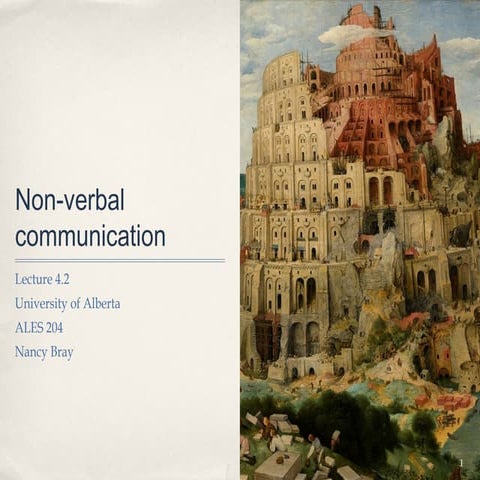 Lecture 4.2 non verbal communication student notes