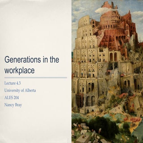 Lecture 4.3 generations in the workplace student notes