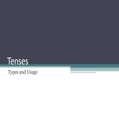 Lecture4 6 19541-tenses
