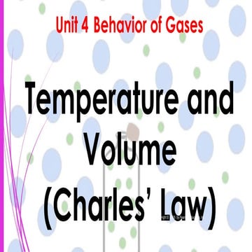 Lecture 4 Charles' law
