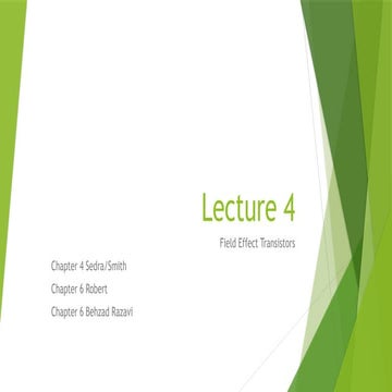 Lecture 4- Field Effect Transistors.pptx