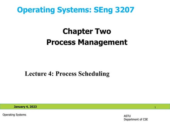 CPU Scheduling in OS Presentation | PPT