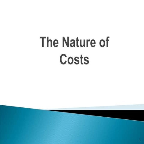 Lecture 4 the nature of costs