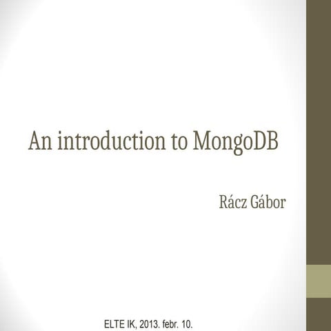 Database Mongodb Slide presentation pptx | PPT