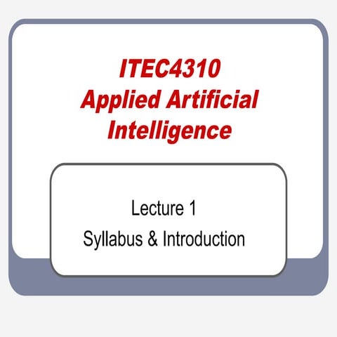 applied artificial intelligence introduction