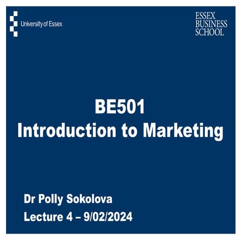 Lecture 4 chapter 5 introduction to marketing