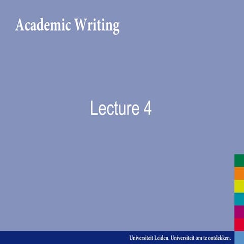 Lecture 4 academic writing in english | PPT