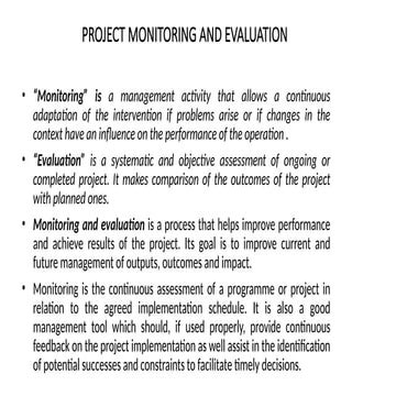 Comprehensive Guide to Project Monitoring, Evaluation, and Scheduling ...