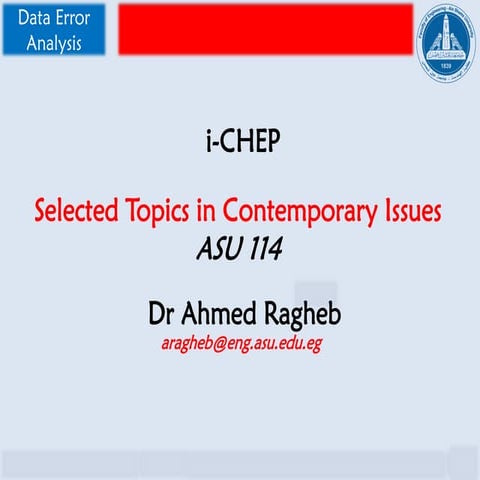 Data Error Analysis Data Error Analysis Pdf