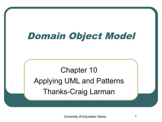 Mapping Problem Domain Objects to Object-Persistence Formats(OOAD) | PPT