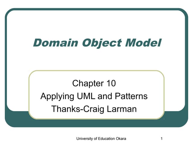 Domain object model